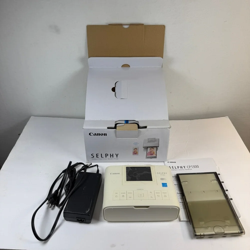 Canon SELPHY CP1300 Wireless Compact Photo Printer White for Parts Repair C-10